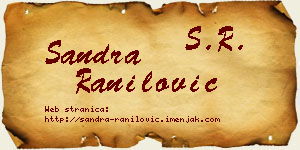 Sandra Ranilović vizit kartica